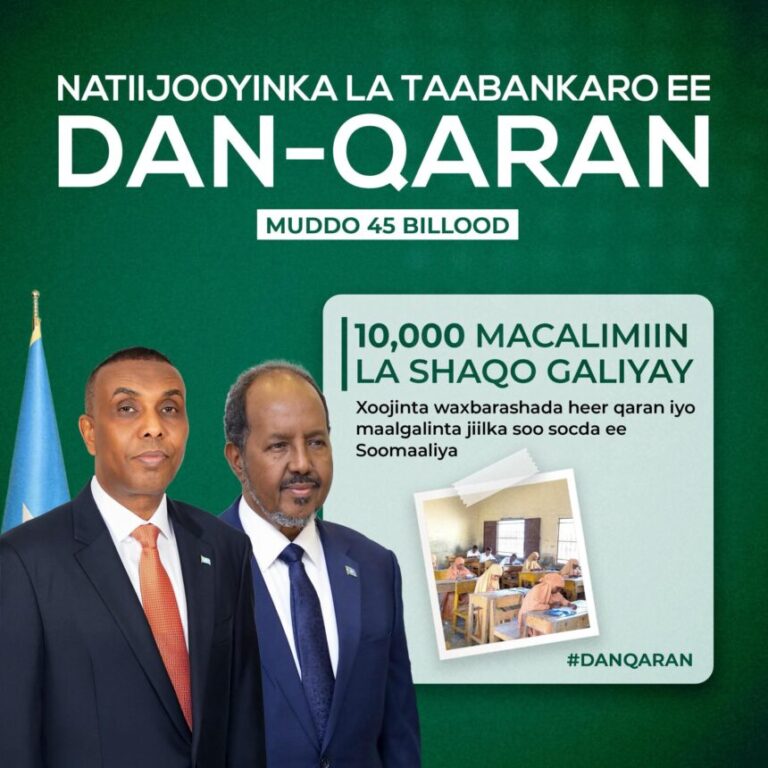 Ra’iisul Wasaaraha XFS oo ka warbixiyay natiijooyin la taaban karo ee laga gaaray horumarinta waxbarashada dalka