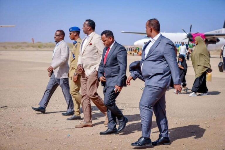 Wafdi sare oo uu horkacayo guddoomiyaha guddiga doorashooyinka oo gaaray Baydhabo