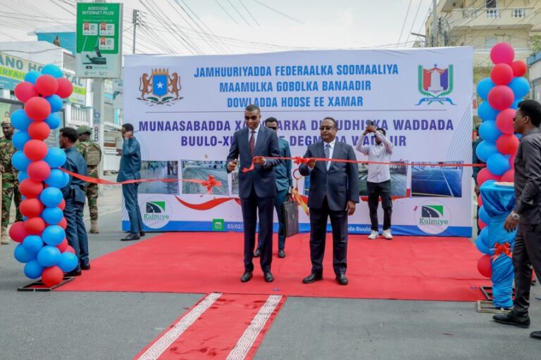 Ra’iisul Wsaaraha XJFS oo xarigga ka jaray waddo casri ah oo laga hirgaliyey Degmada Wadajir ee Muqdisho