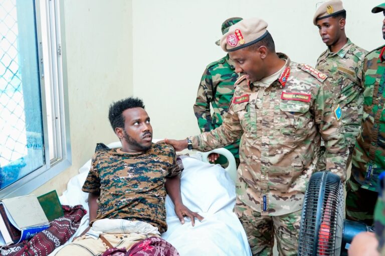 Taliyaha CXDS oo booqday Askartii kusoo dhaawacantay dagaalka ka dhanka ah Khawaarijta