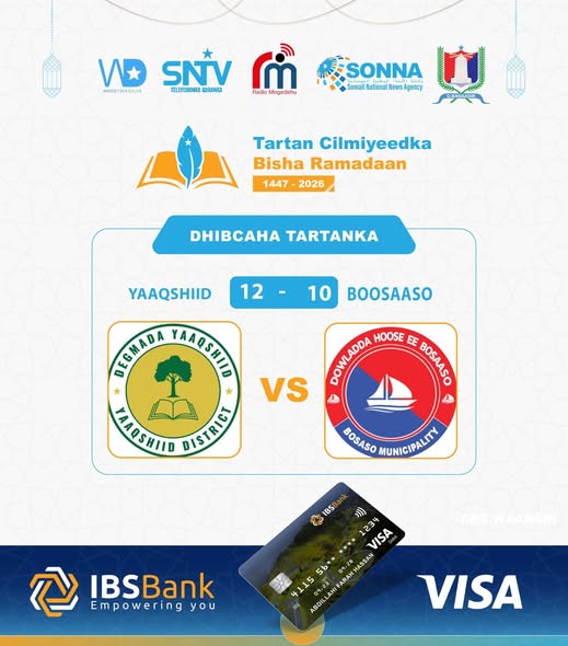 Yaaqshiid oo u gudubtay wareega labaad ee Tartan cilmiyeedka bisha Ramadaan.