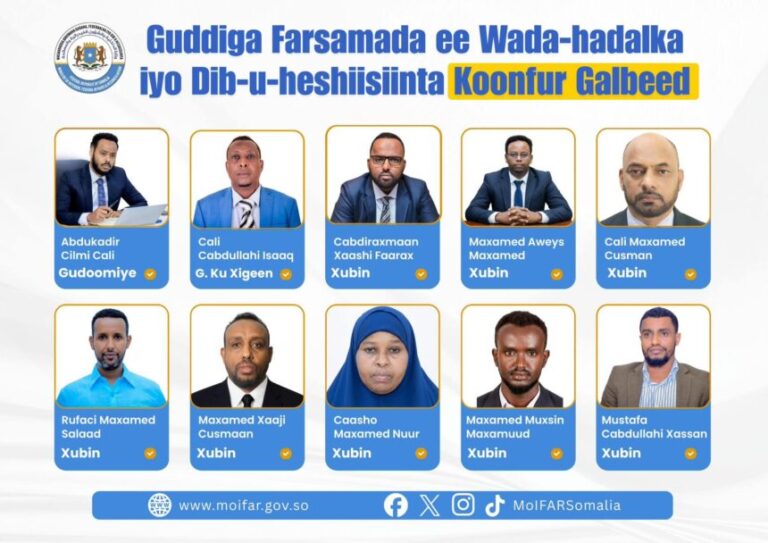 Wasaaradda Arrimaha Gudaha oo magacawday Guddiga Farsamada ee Wada-hadalka iyo Dib-u-heshiisiinta Koonfur Galbeed