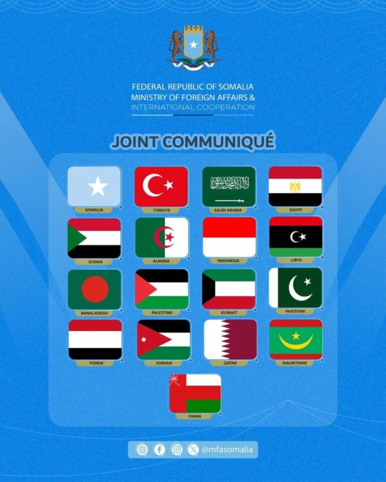 Bayaanka Wadajirka ah ee ku saabsan ku dhawaaqista Israa’iil ee wakiil waxa loogu yeero “Somaliland”